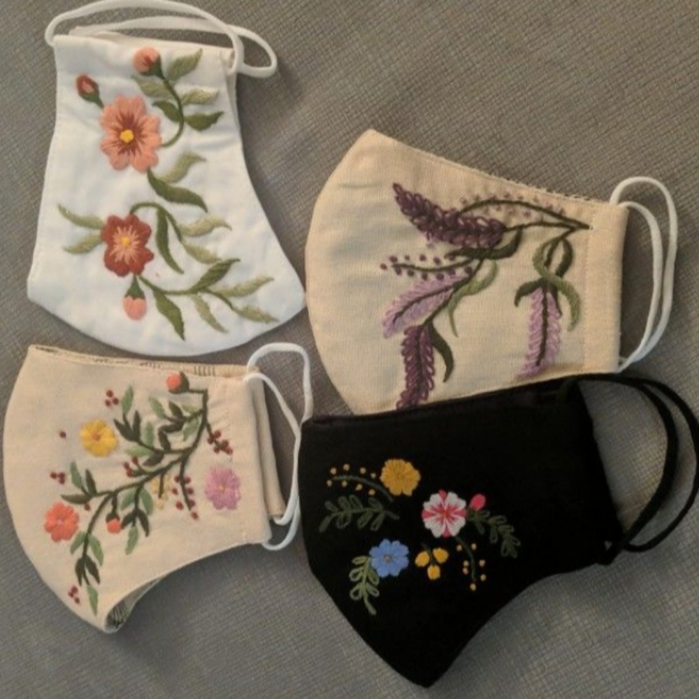Brand New Embroidered Masks